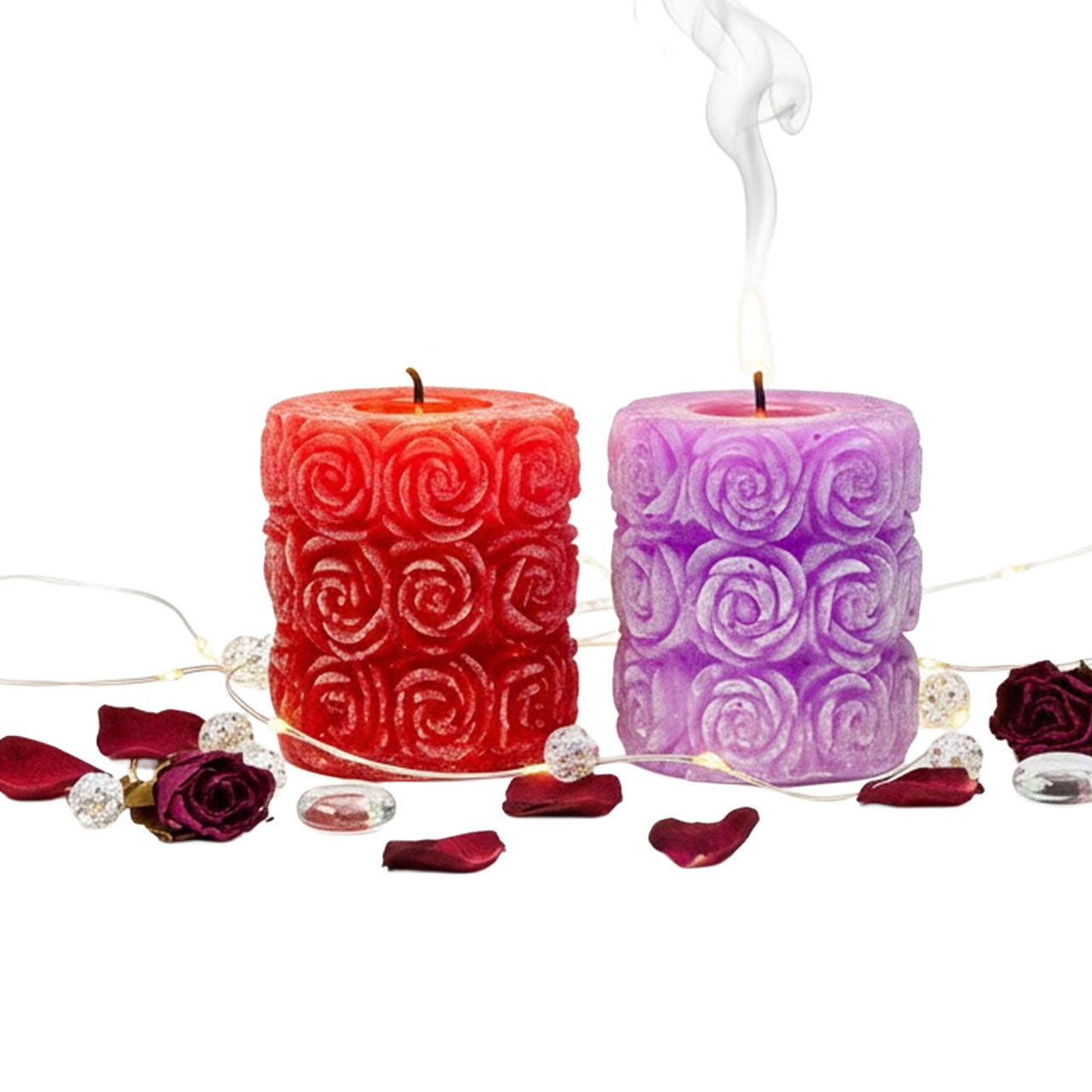 Handcrafted Rose Design Candle Home Décor, Romantic Ambience