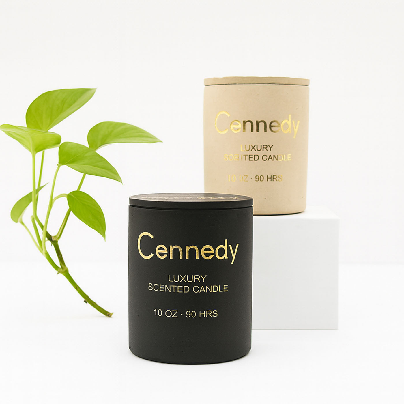 Coffe Vanilla Luxury Hand Crafted Scented Candle in Concrete Jar - 10 Oz