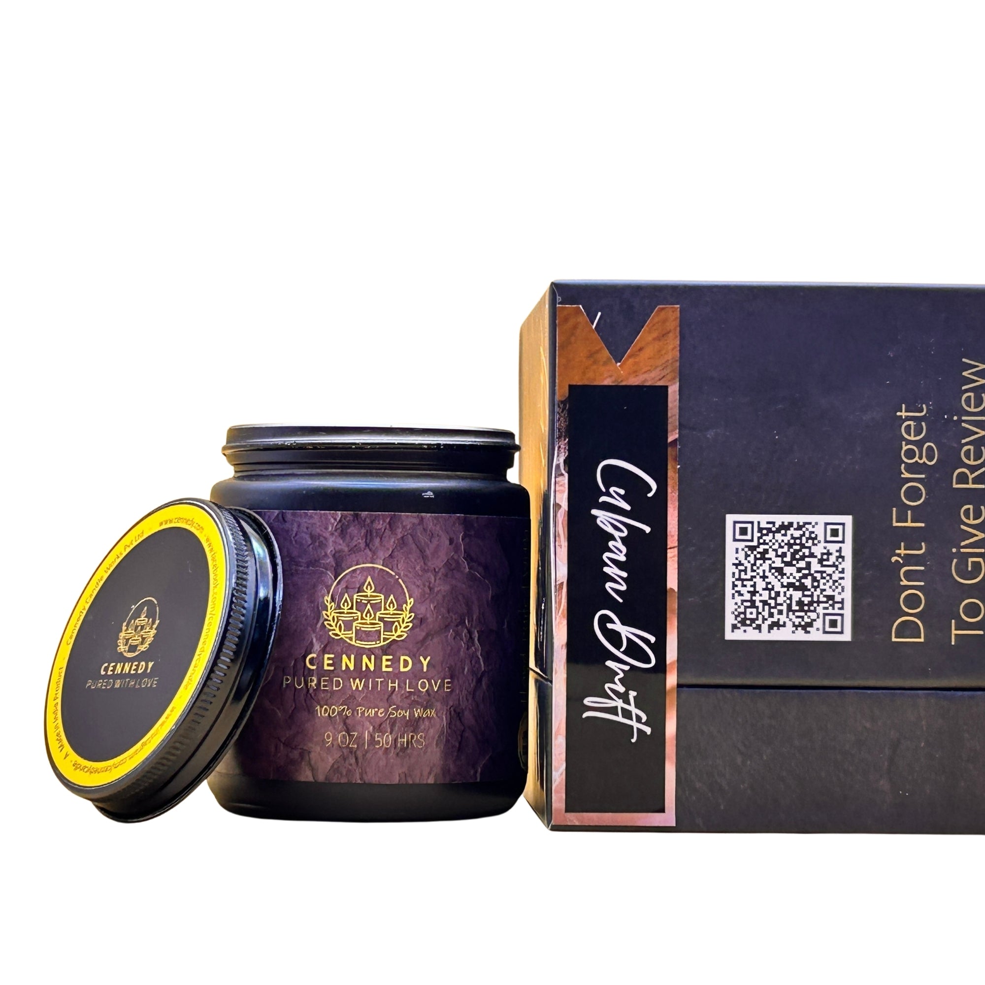 Cuban Drift scented candle, elegant container, vanilla-tobacco fragrance for home.