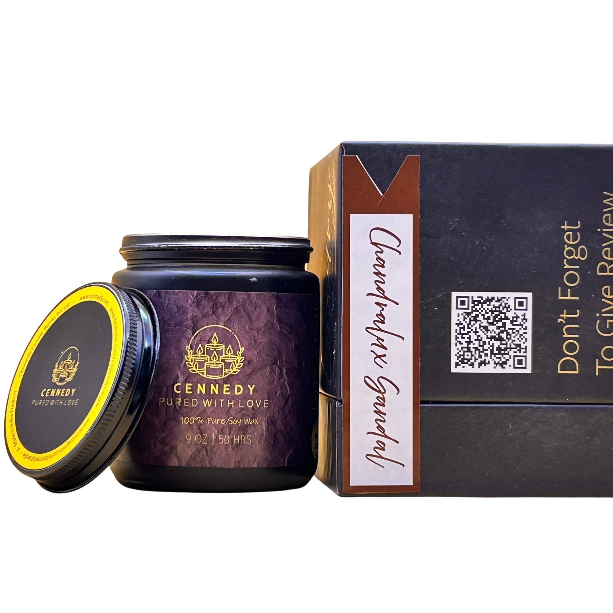 Indian Sandalwood Luxury Scented Candle for Meditation, Spa, Birthday & Luxury Gift