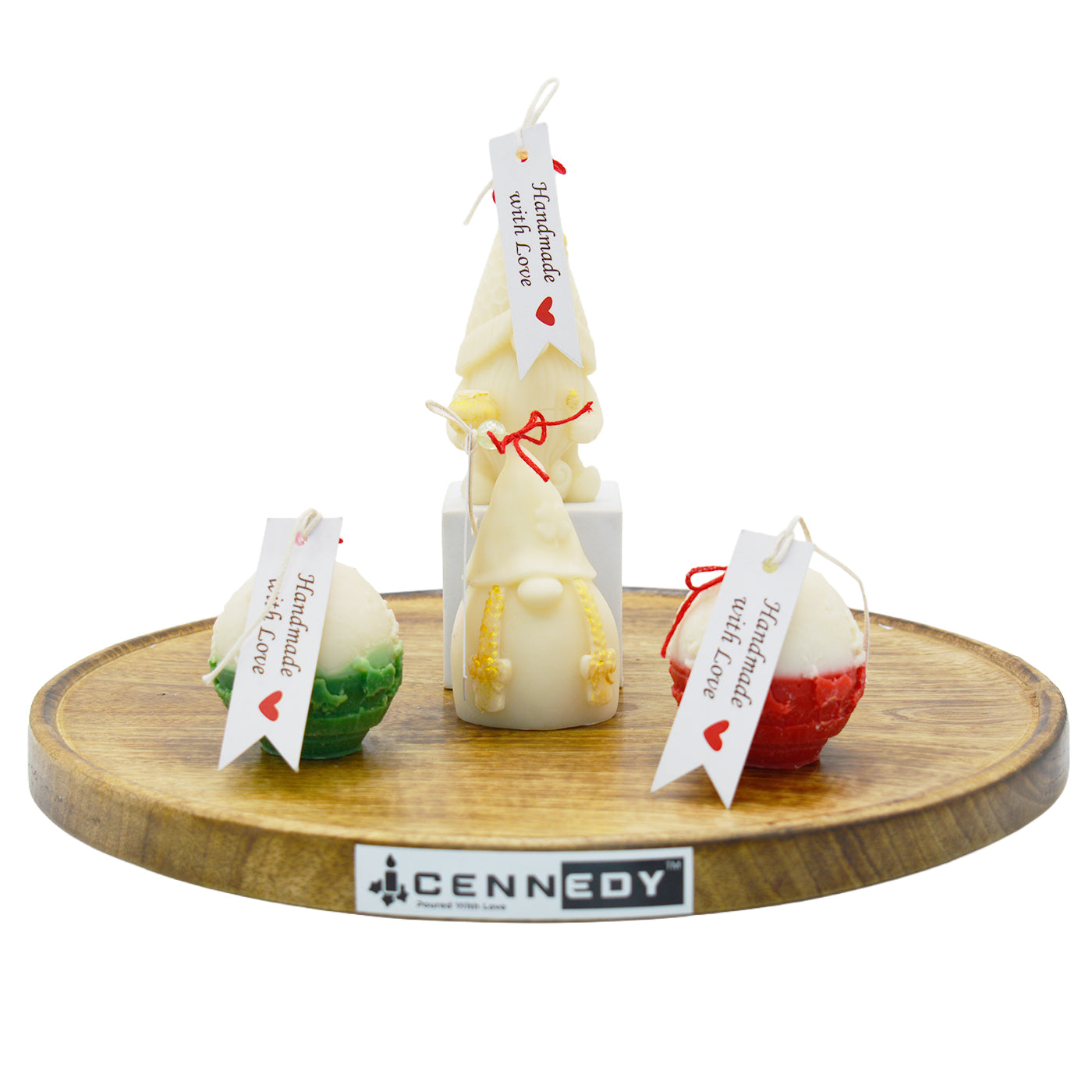 Christmas Soy Wax Candle Gift Set – Lavender Chamomile, Gnome & Bauble