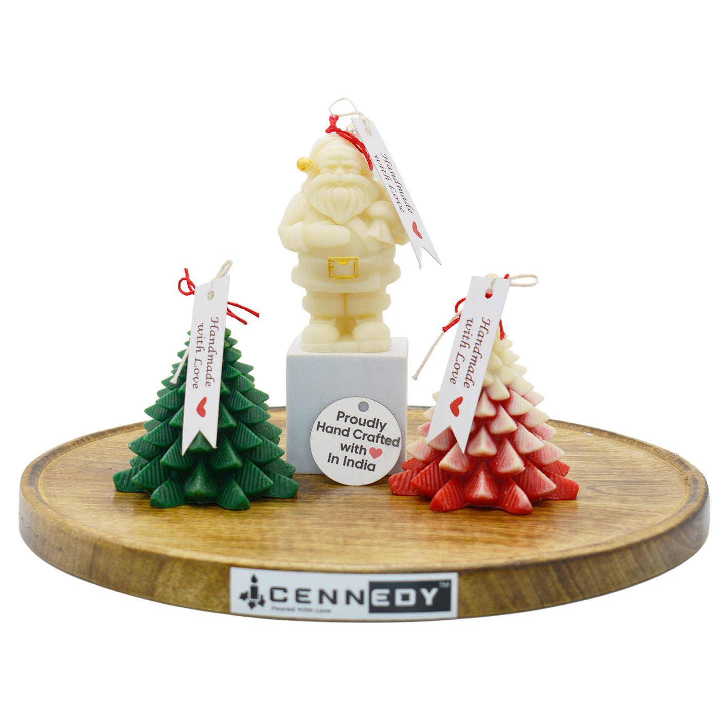 Christmas Candle Gift Set Handmade Lavender Chamomile Festive Décor