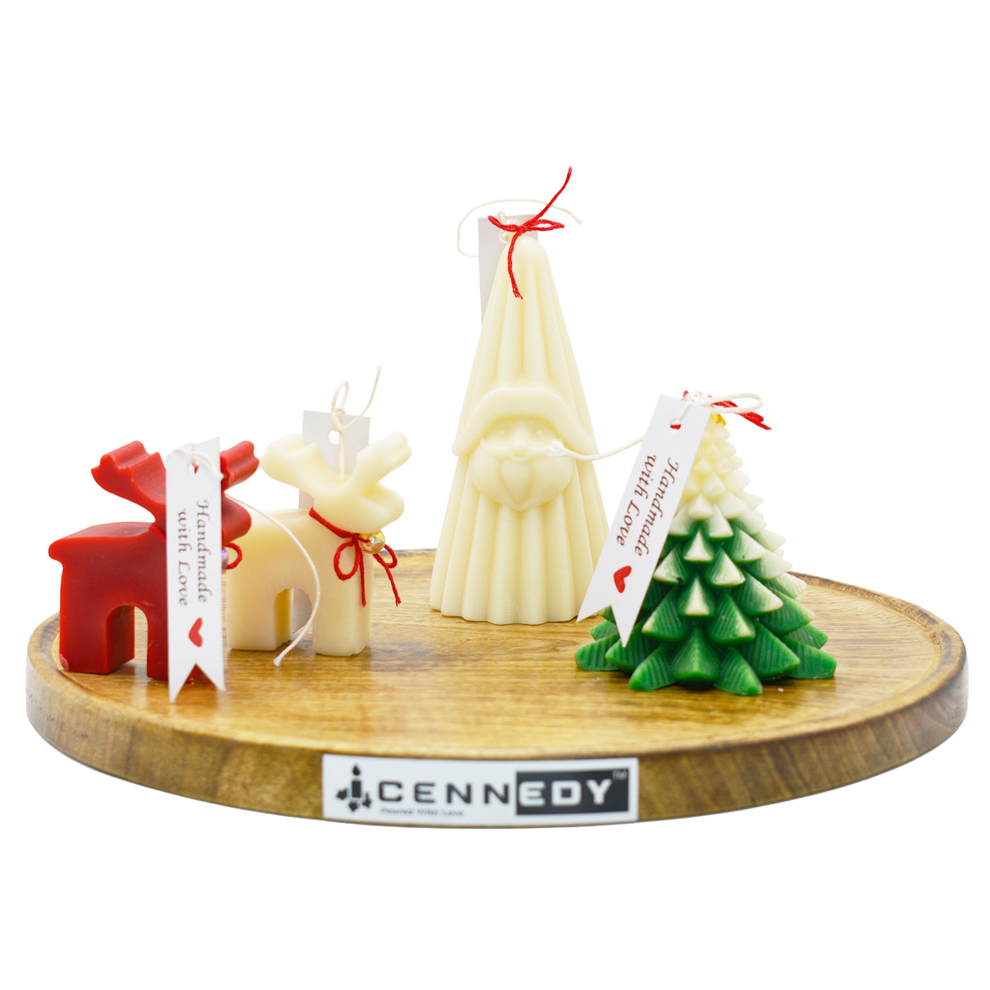 Handmade Christmas Candles Set Lavender Chamomile Premium Gift