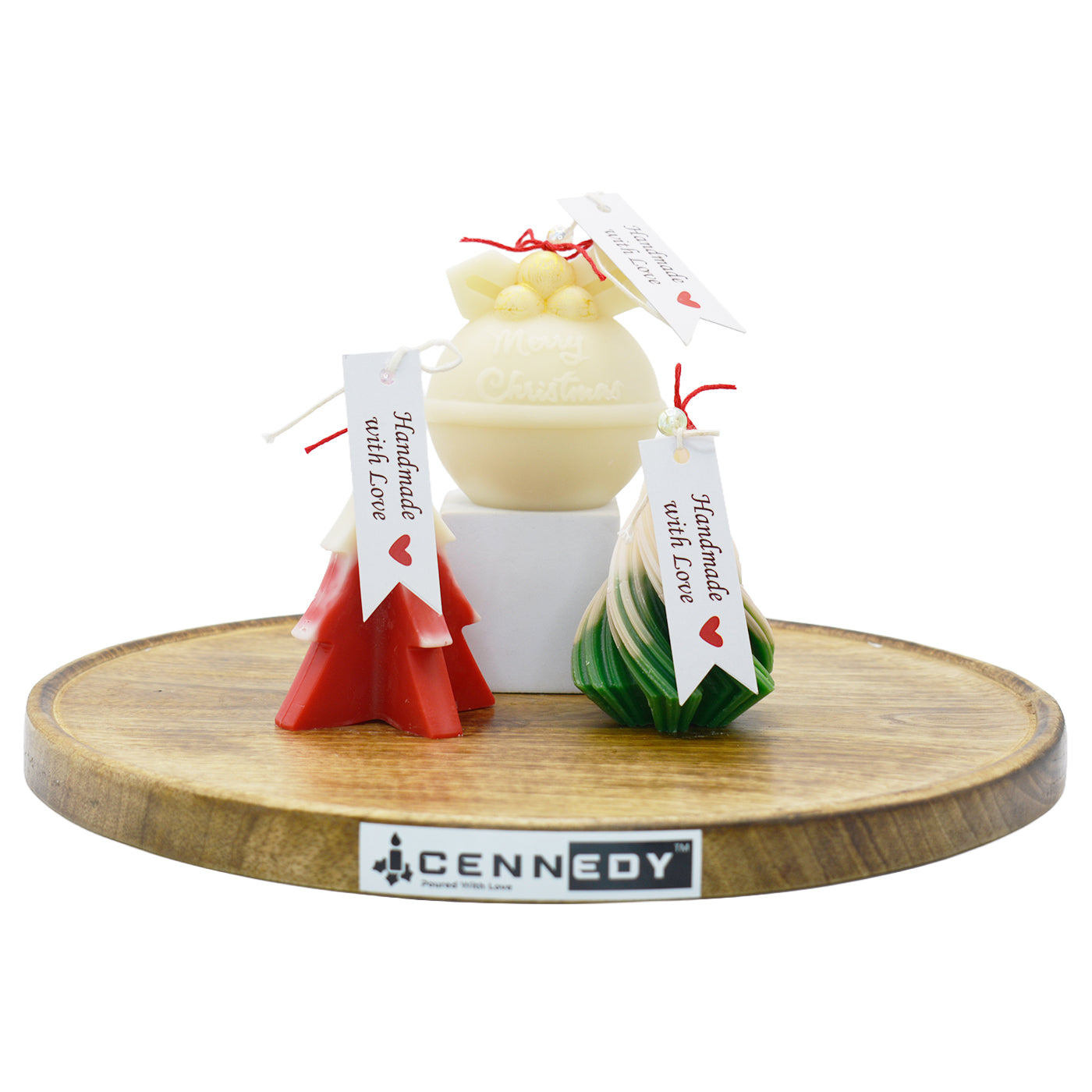 Christmas Soy Wax Candle Gift Set – Lavender Chamomile Décor Box