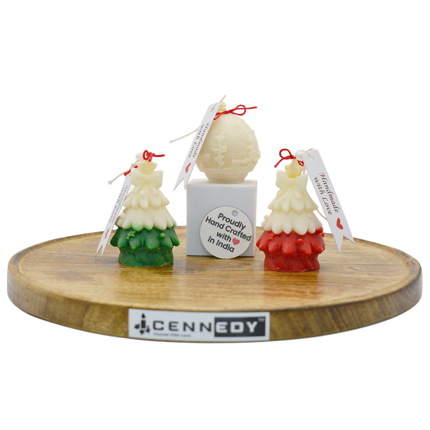 Christmas Candle Set Soy Wax Lavender Chamomile Festive Décor