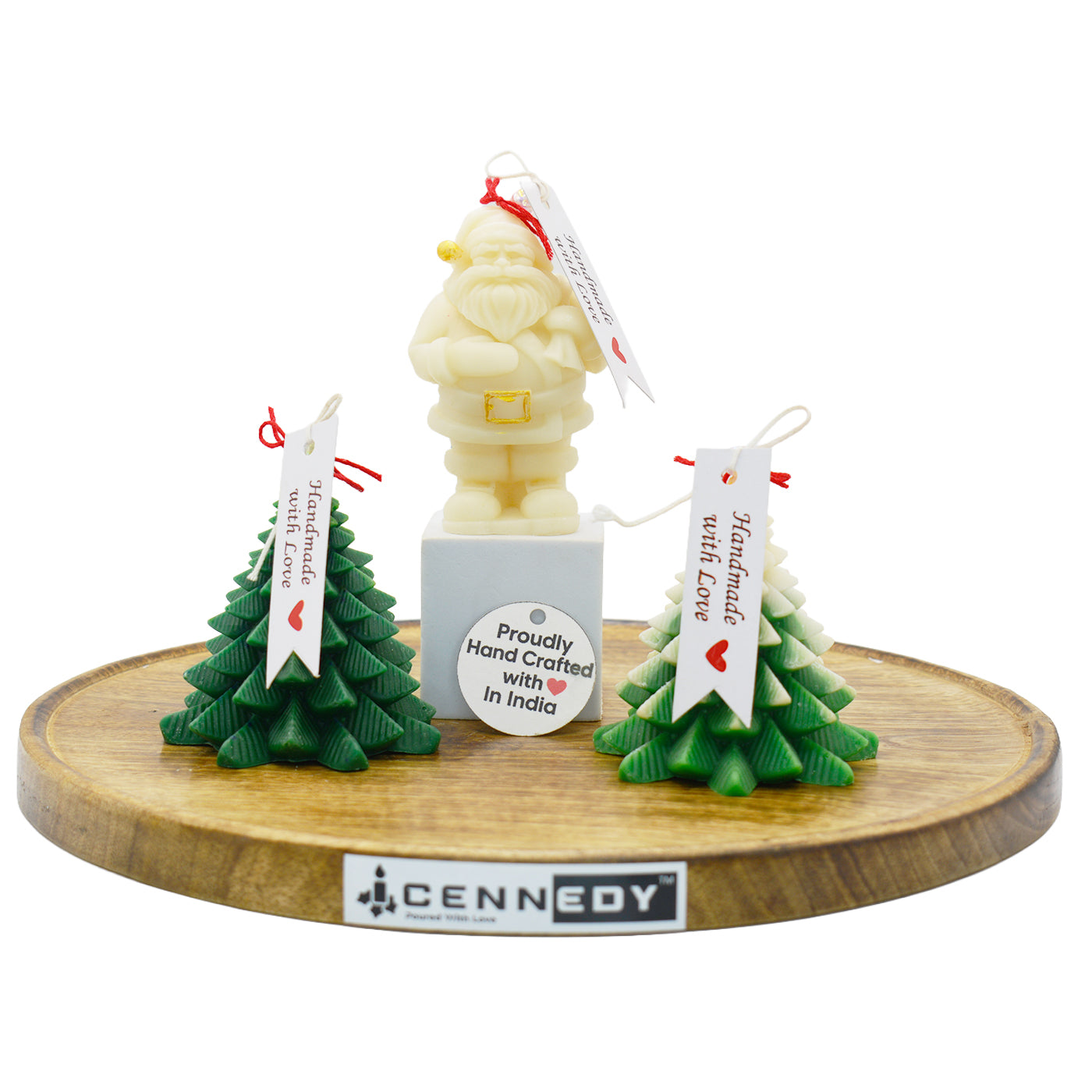 Christmas Candle Gift Set Handmade Lavender Chamomile Festive Décor