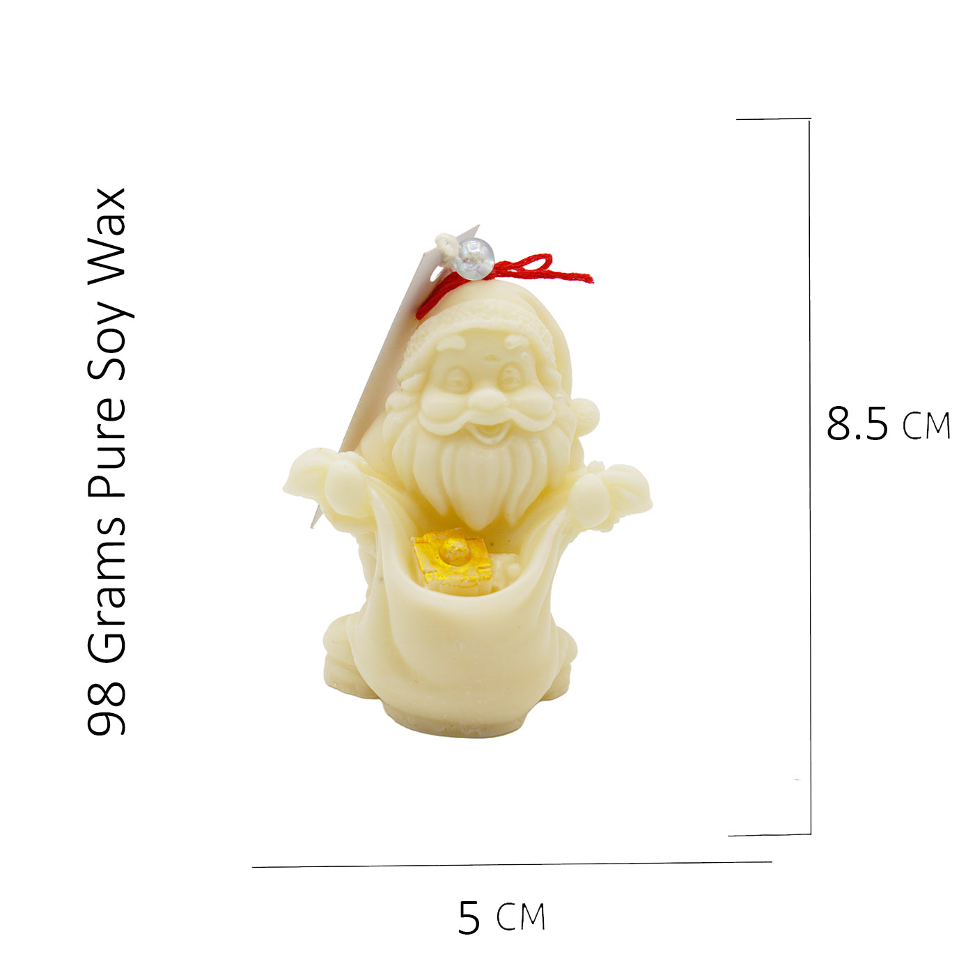 Decorative Christmas candles, soy wax lavender-chamomile scent for gifting.