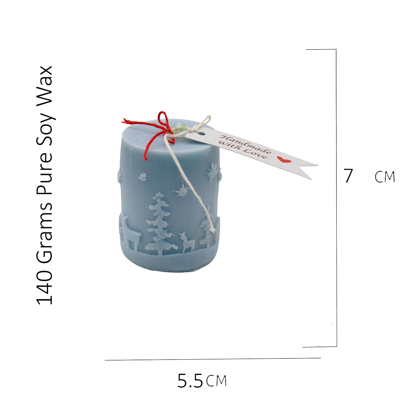 Christmas Soy Wax Lavender Chamomile Candle Set – Santa Reindeer Décor Gift