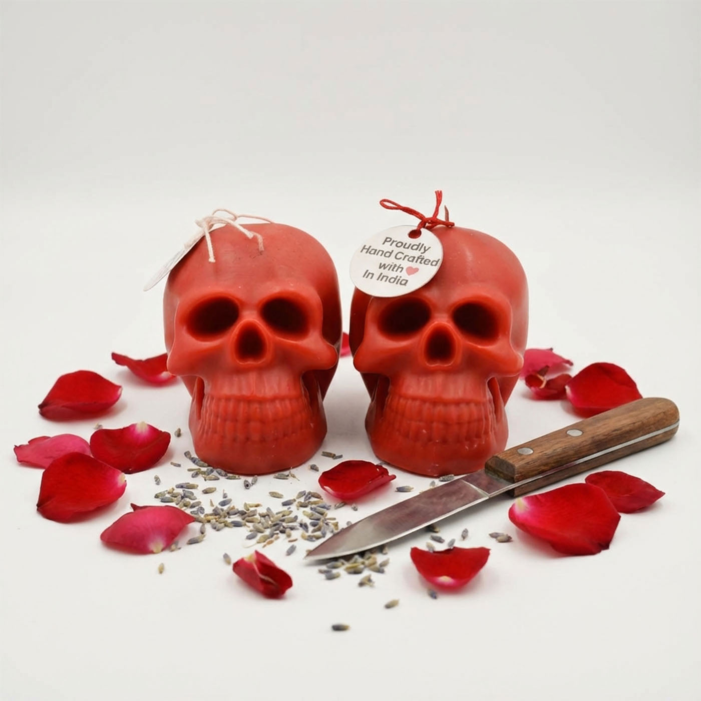 Skull Candles Pair – Unique Gothic Decorative Candles for Home,Spell & Theme Décor