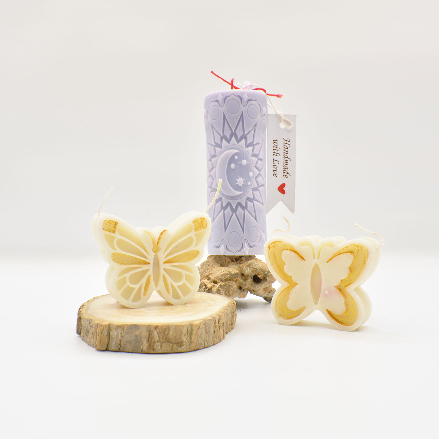 Christmas Gift Box , Luxury Lavender Chamomile Soy Candle Gift Set for Home Décor