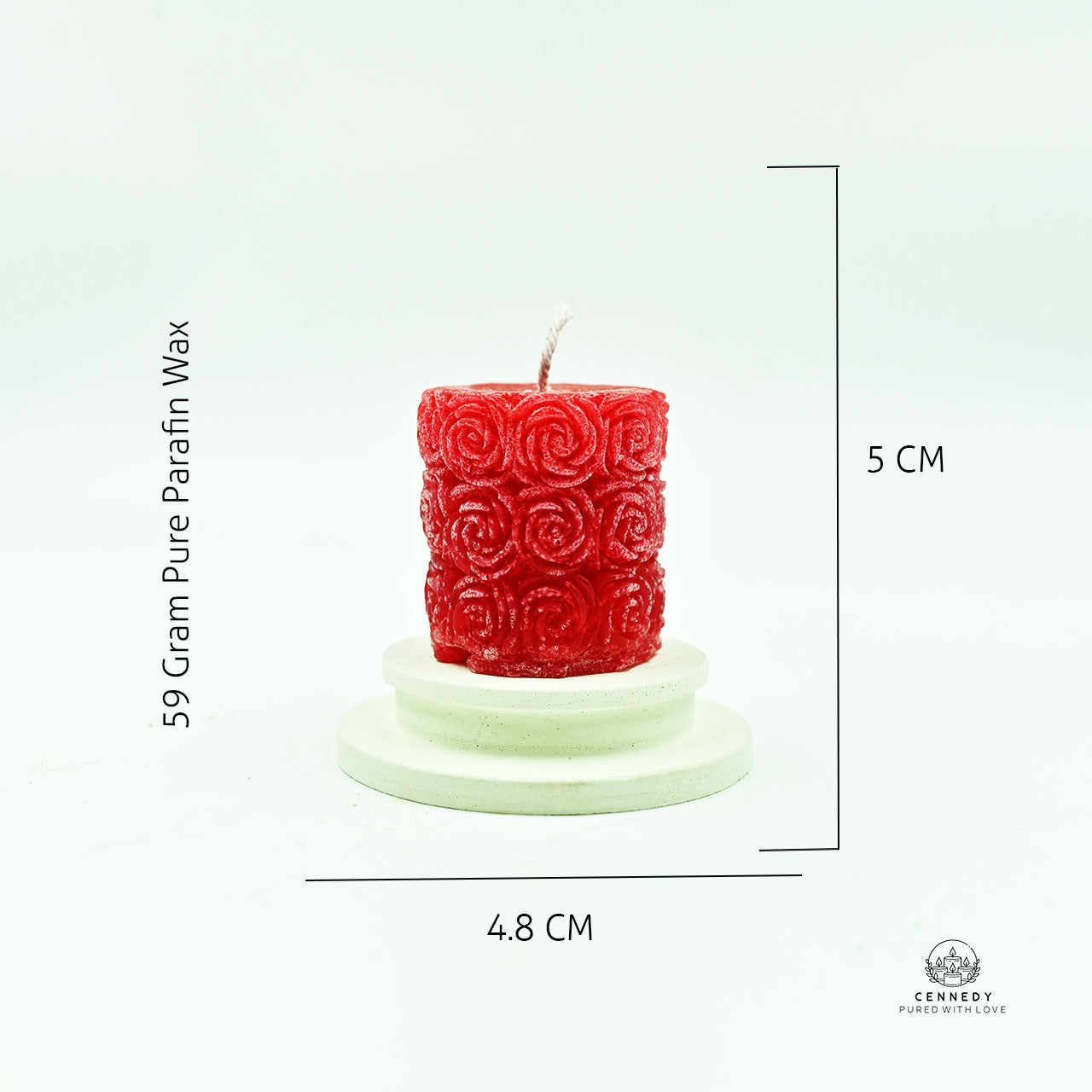 Handcrafted Rose Design Candle Home Décor, Romantic Ambience