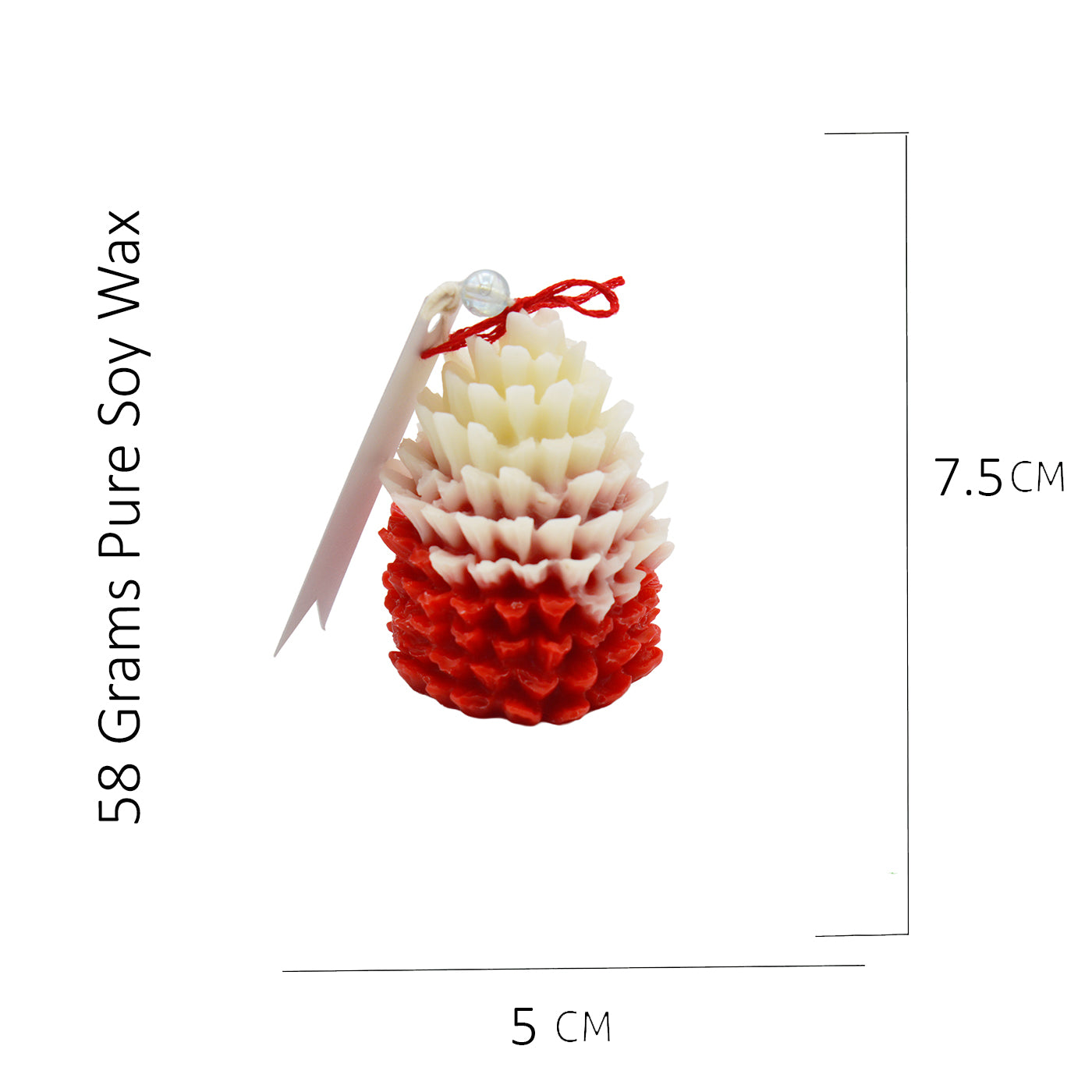 Decorative Christmas candles, soy wax lavender-chamomile scent for gifting.