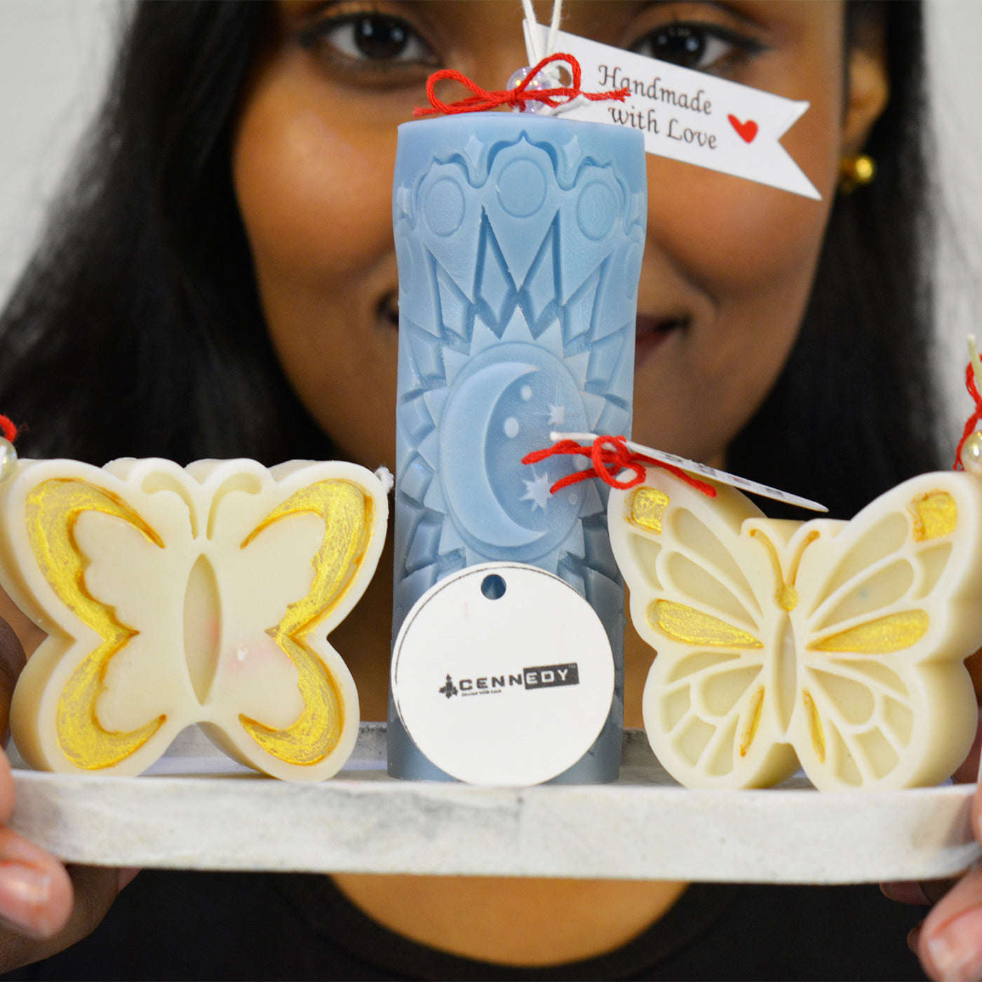 Christmas Gift Box , Luxury Lavender Chamomile Soy Candle Gift Set for Home Décor