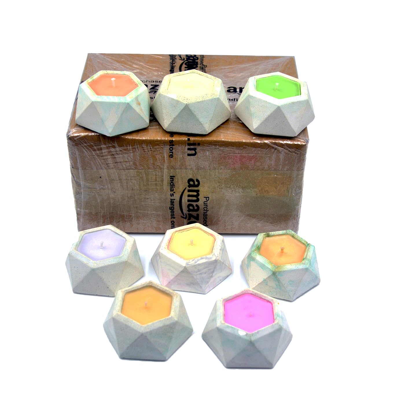 Premium Soy Scented Candle in Hexagon Container – Aromatherapy Decor