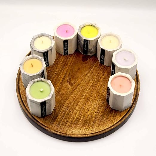 Premium Marble Jar Scented Candles – Natural Soy Wax, Aromatherapy Gift Set, Long-Lasting