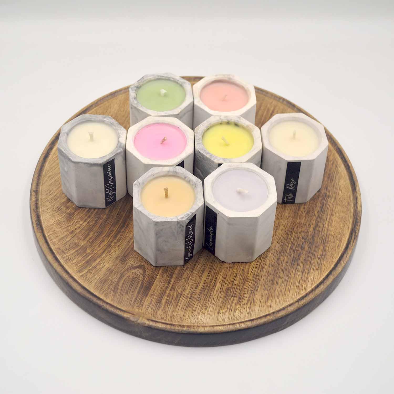 Premium Soy Wax Cement Jar Candle Set – 8-Piece Gift Box | Garden Symphony