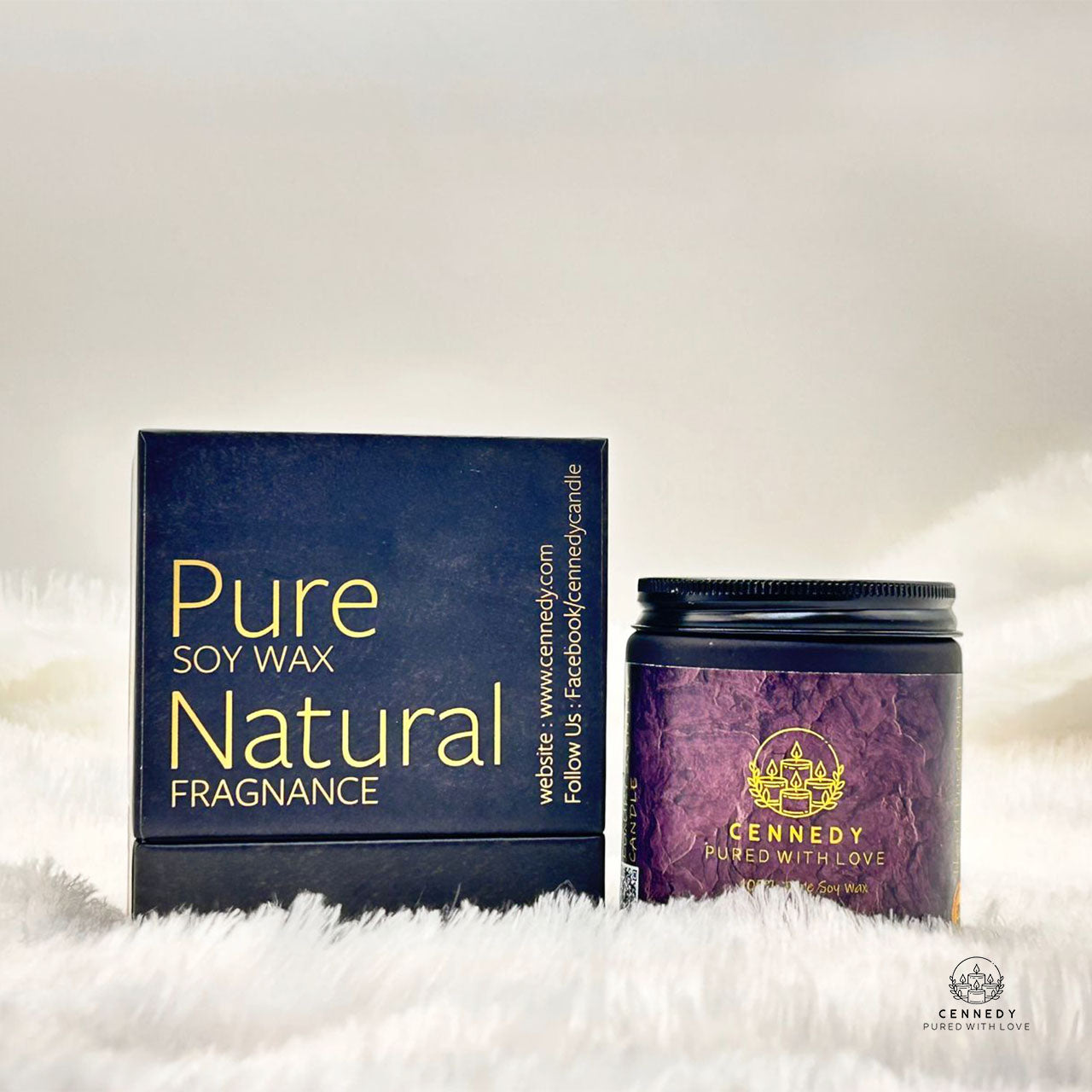 Apple Cinnamon luxury amber candle, soothing fragrance for meditation sessions.