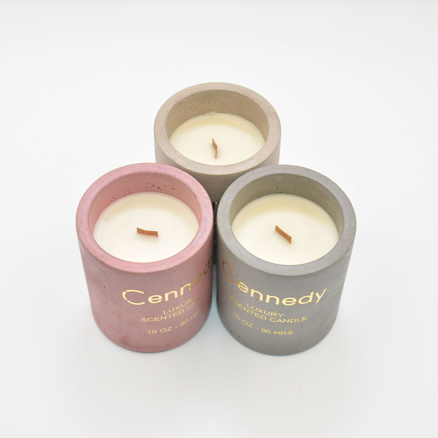 Luxury Tobacoo Vanilla Hand Crafted Scented Candle in Concrete Jar - 10 Oz