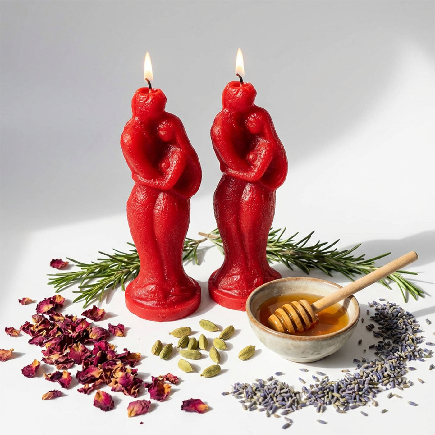 Red Couple Candles, Pack Of 2 , Perfect Uses For Hoodoo , Love Spell Tradition