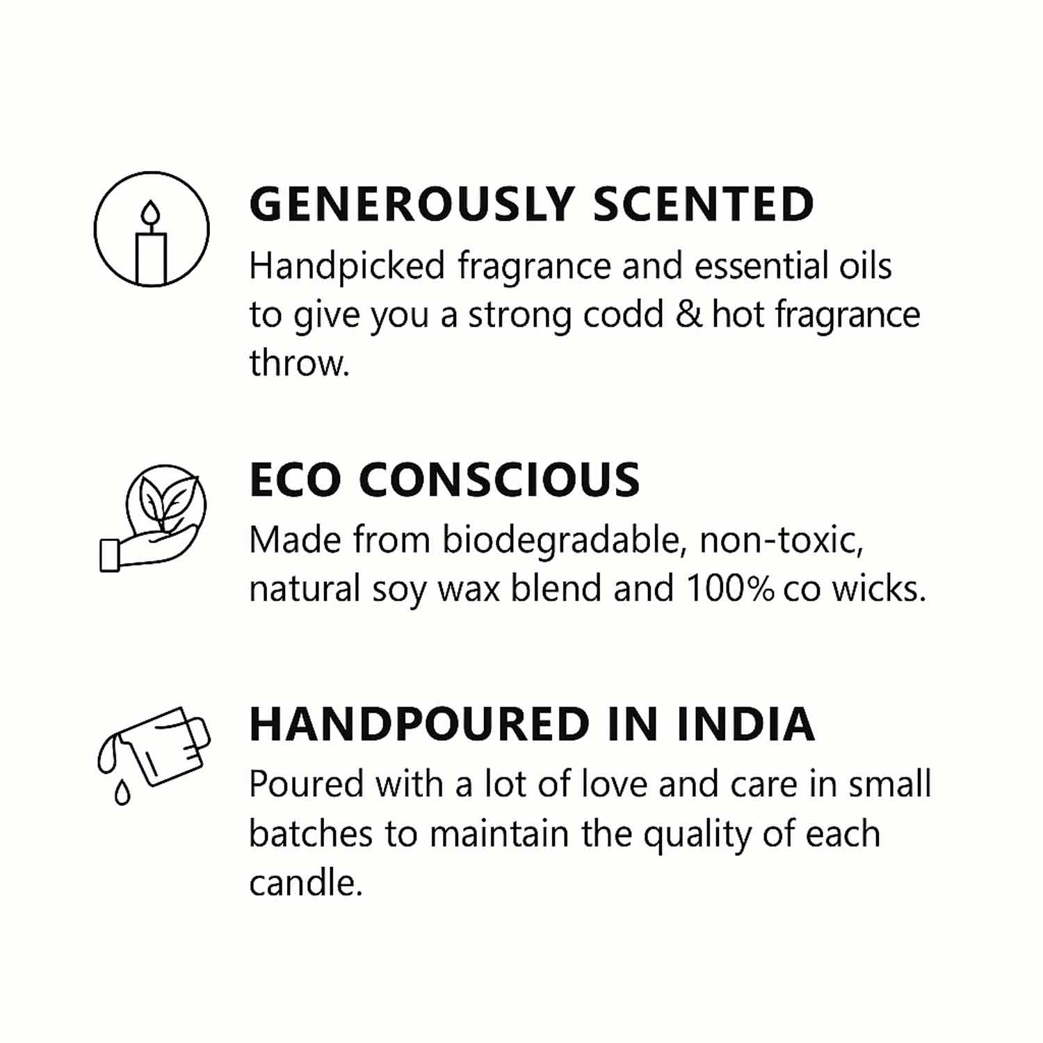 Ylang Ylang Aromatic Hand Crafted  Scented Candle in Concrete Jar