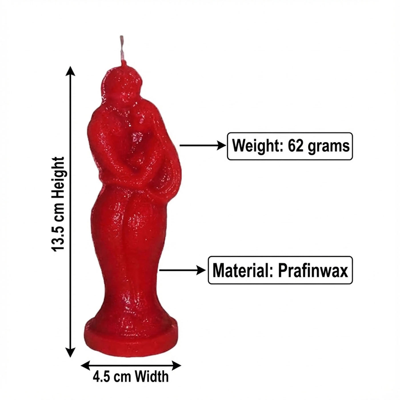 Red Couple Candles, Pack Of 2 , Perfect Uses For Hoodoo , Love Spell Tradition