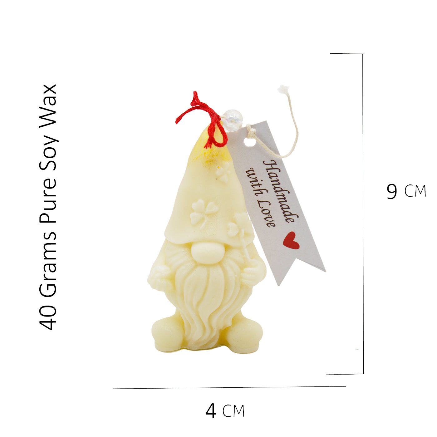 Decorative Christmas candles, soy wax lavender-chamomile scent for gifting.