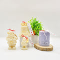 Christmas Soy Wax Lavender Chamomile Candle Set – Santa Reindeer Décor Gift