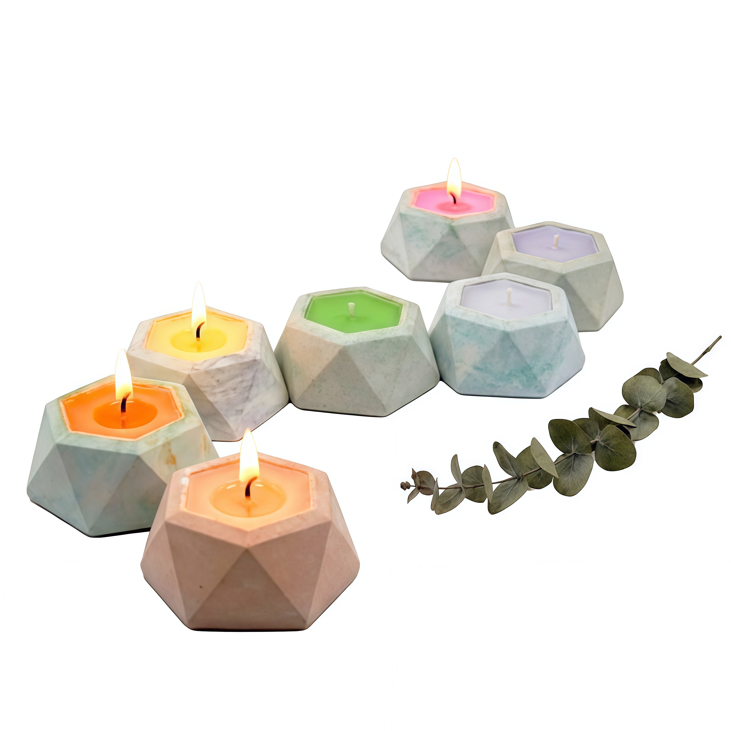 Premium Soy Scented Candle in Hexagon Container – Aromatherapy Decor