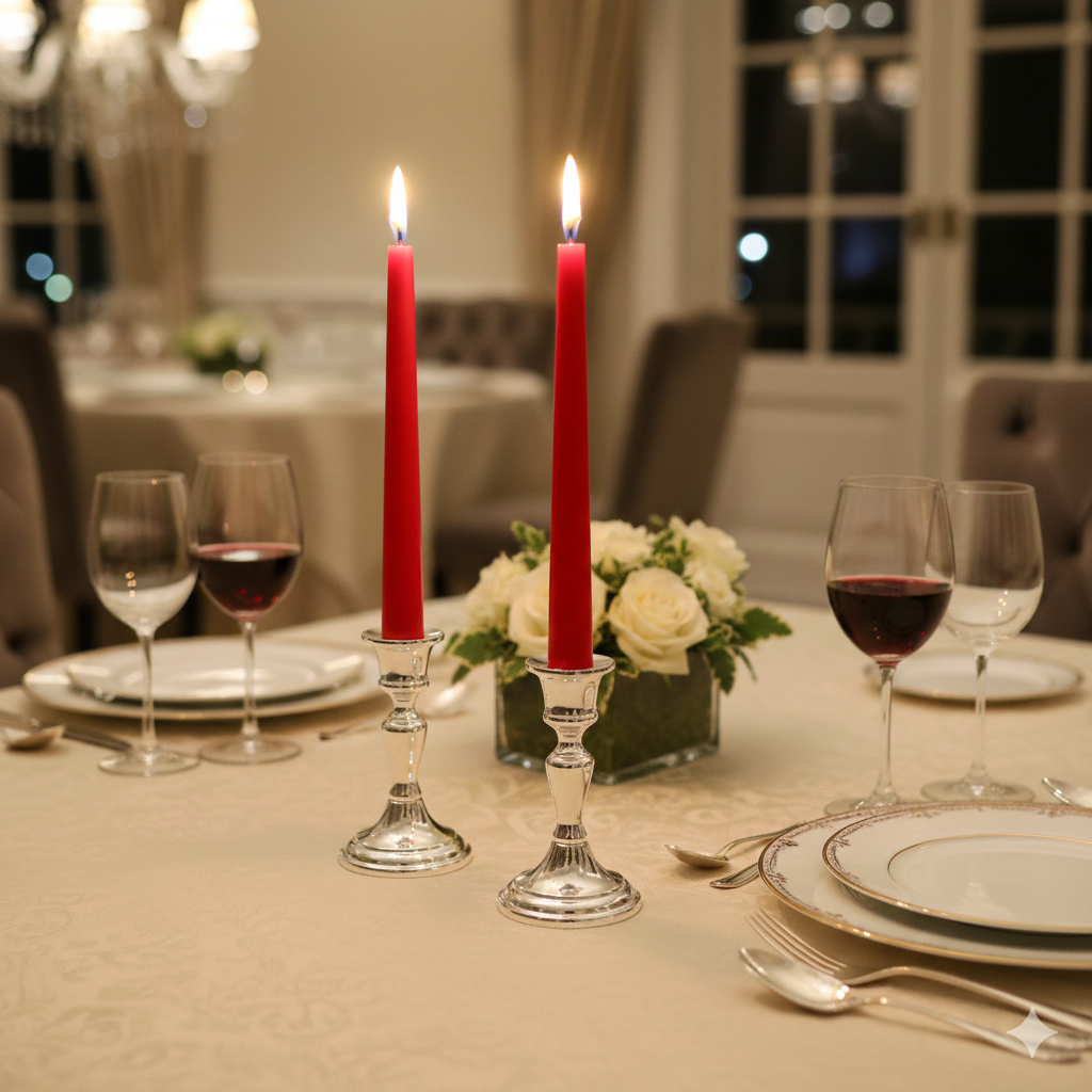 Classic Taper Dinner Candles – Perfect for Dining, Décor & Celebrations