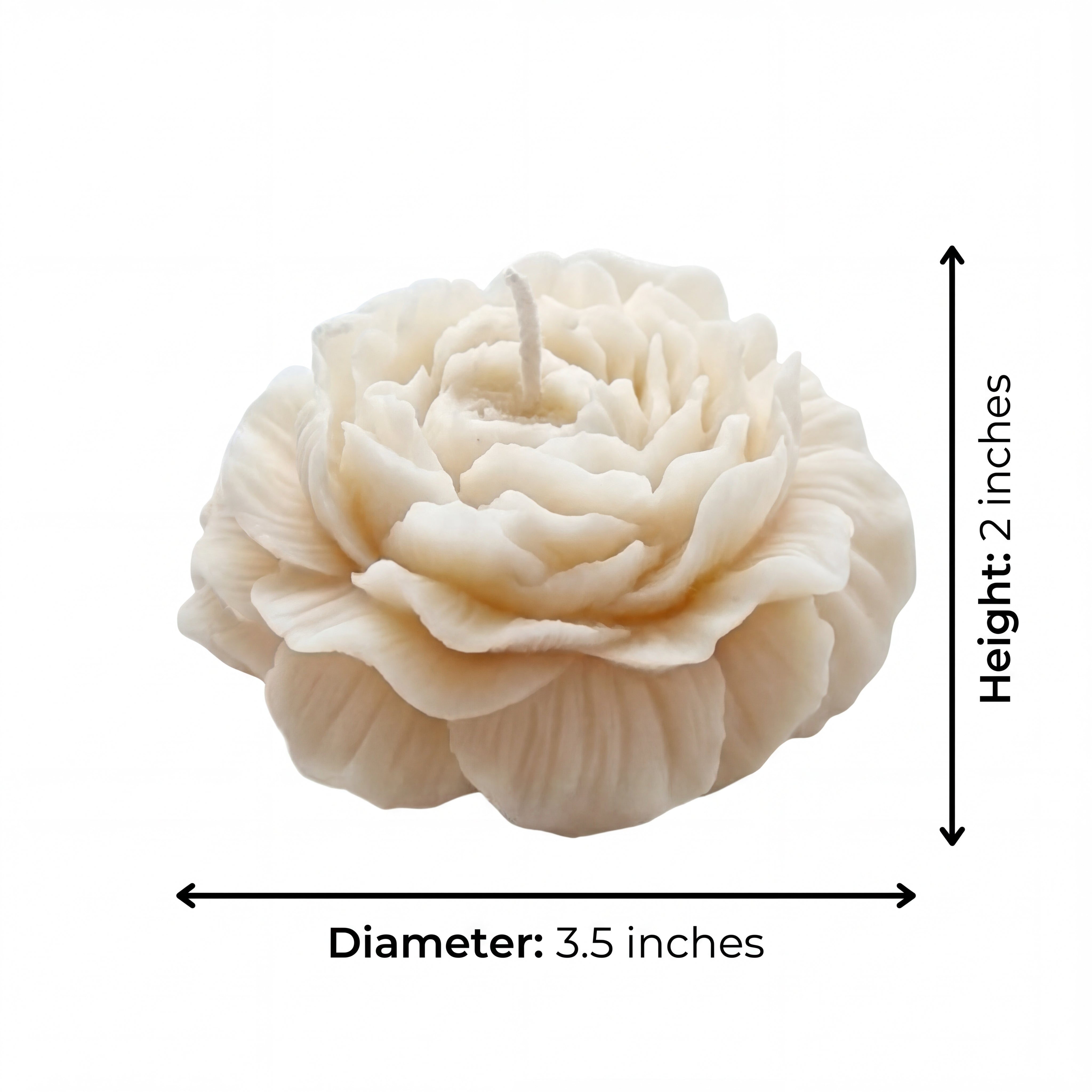 3 Pcs Peony Flower Scented Candles , Blend Of Pure Soy Wax &  Natural Aroma