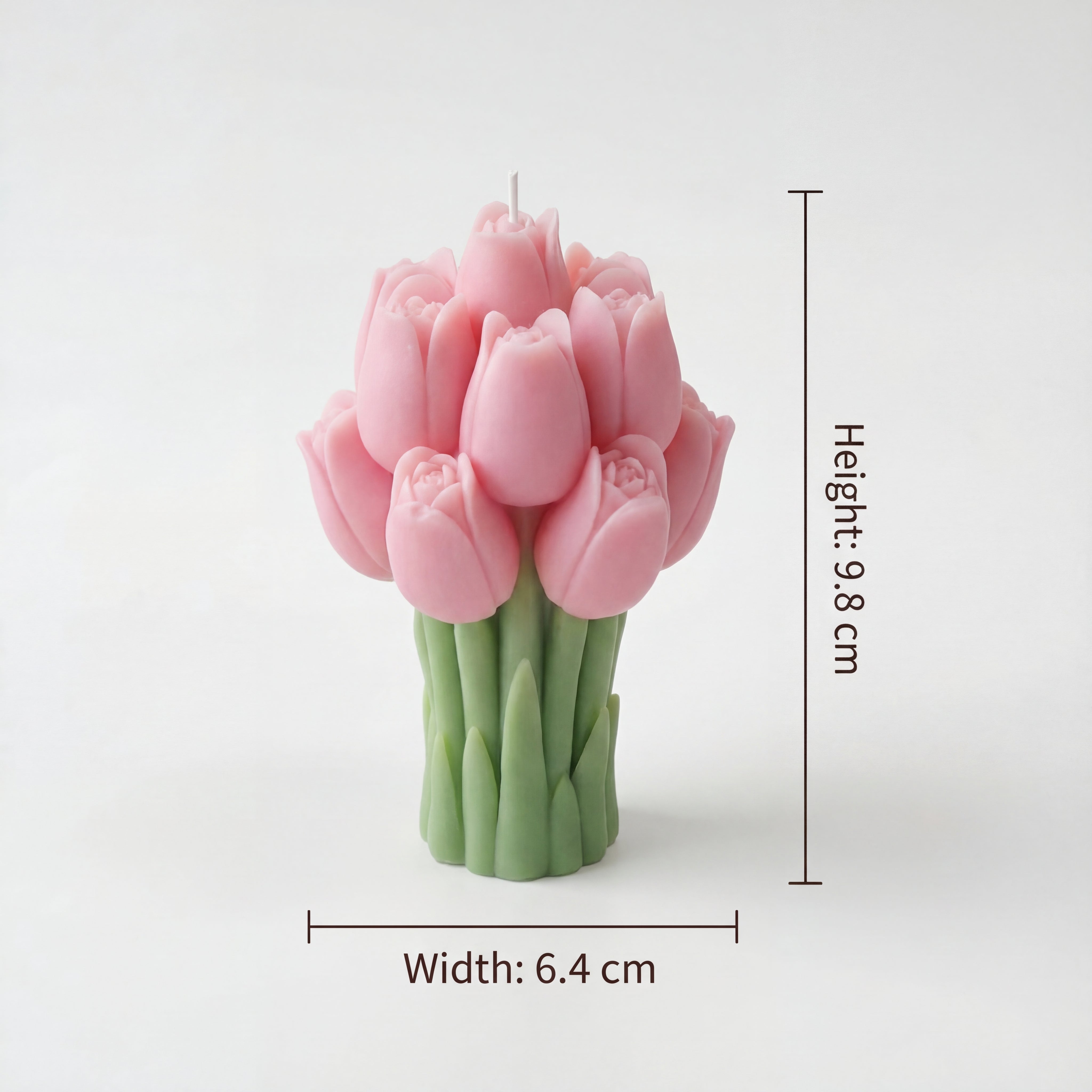 Decorative Tulip Flower Candles Pair  Aromatic Floral Fragrance
