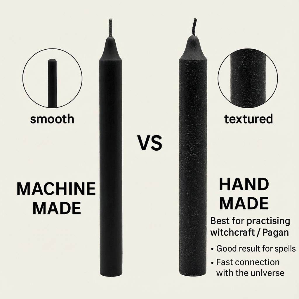 21 Pcs Hand Poured 6" Black Candles  – For Spell / Pagan, Witch Craft, Conjure, Rootwork