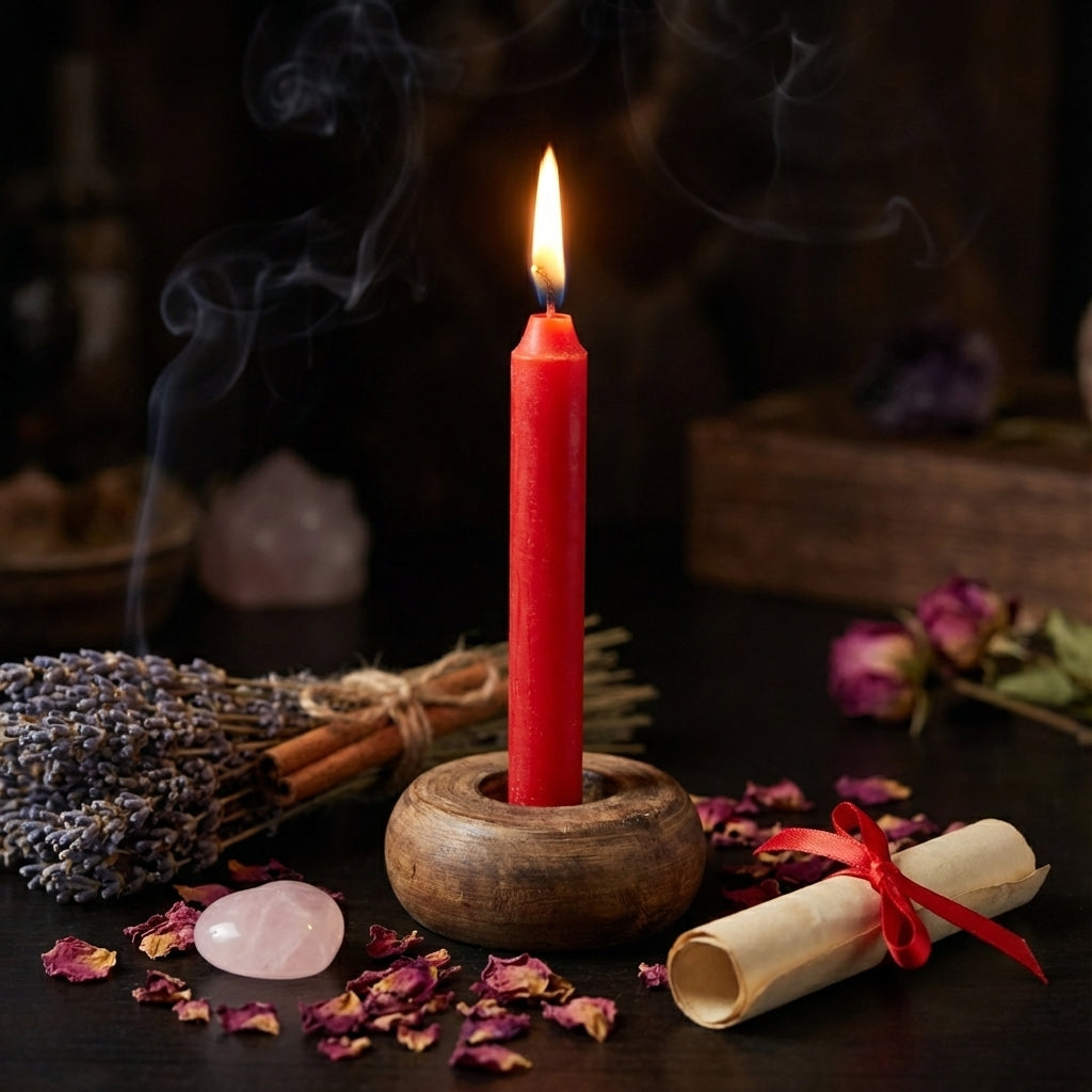 21 Pcs Hand Poured 6" Red Candles  – For Spell / Pagan, Witch Craft, Conjure, Rootwork