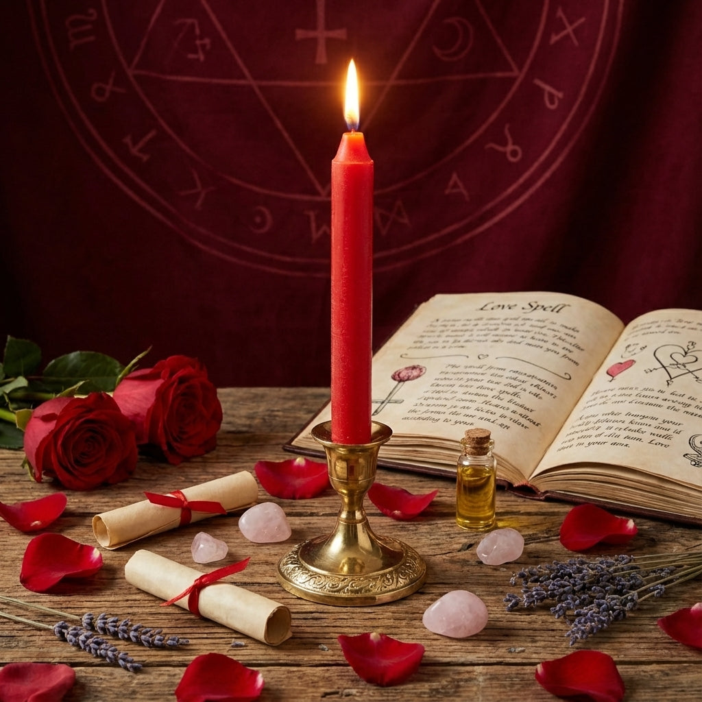 21 Pcs Hand Poured 6" Red Candles  – For Spell / Pagan, Witch Craft, Conjure, Rootwork