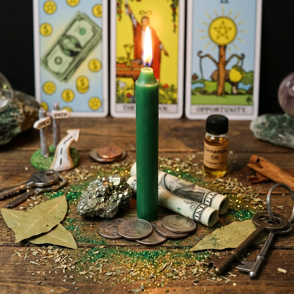 21 Pcs Hand Poured 6" Green Candles  – For Spell / Pagan, Witch Craft, Conjure, Rootwork