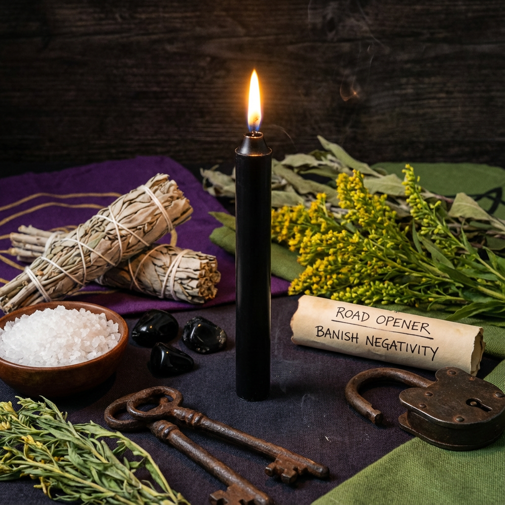 10 Pcs Hand Poured 6" Black Candles  – For Negativity Removal Spell  - Export Quality