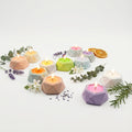 8 Pcs Premium Soy Scented Candle in Hexagon  Concrete Container Tea Light