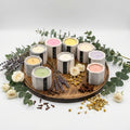 Whispers of Eden - Premium Concrete Container Tea Light Gift Set , 8 Pcs