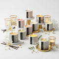 Floral Vanilla Luxury Cement Container Tea Light Candle Set – Premium Soy Wax 8 Pcs