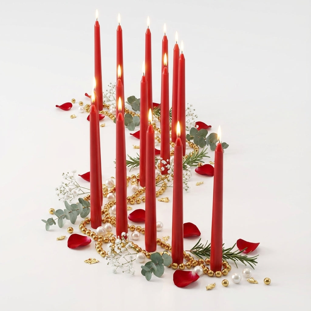 10 Pcs Classic Taper Dinner Candles – Perfect for Dining, Décor & Celebrations