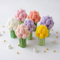 Decorative Tulip Flower Candles Pair  Aromatic Floral Fragrance