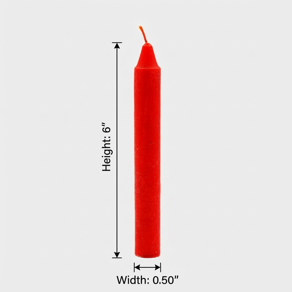 21 Pcs Hand Poured 6" Red Candles  – For Spell / Pagan, Witch Craft, Conjure, Rootwork