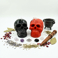 Skull Candles Pair – Unique Gothic Decorative Candles for Home,Spell & Theme Décor