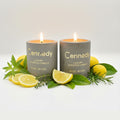 Citrus Lemon Aromatic Hand Crafted Scented Candle in Concrete Jar
