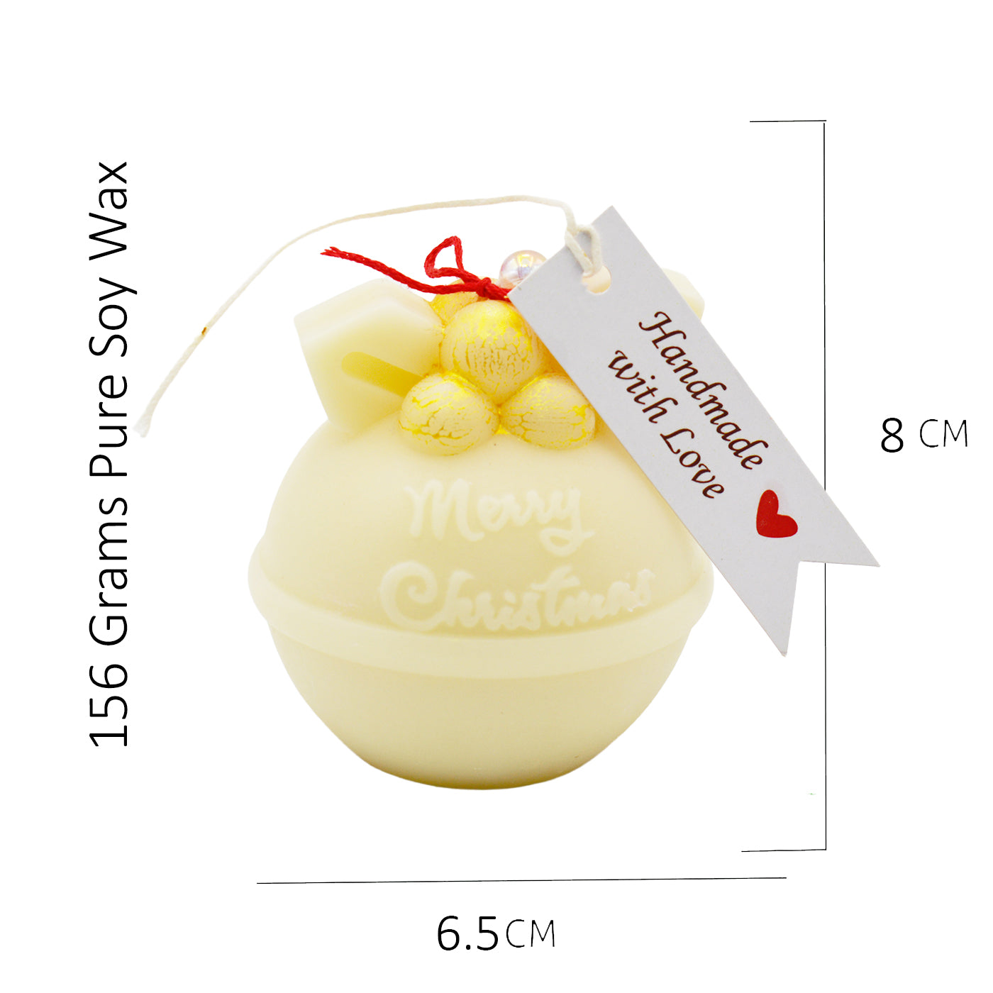 Christmas Candle Set Soy Wax Lavender Chamomile Festive Décor