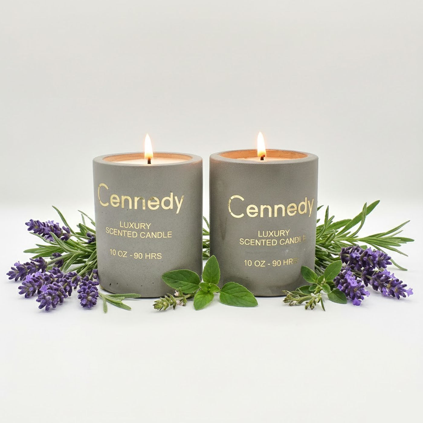 Mystic Lavender Aromatic Hand Crafted  Scented Candle in Concrete Jar