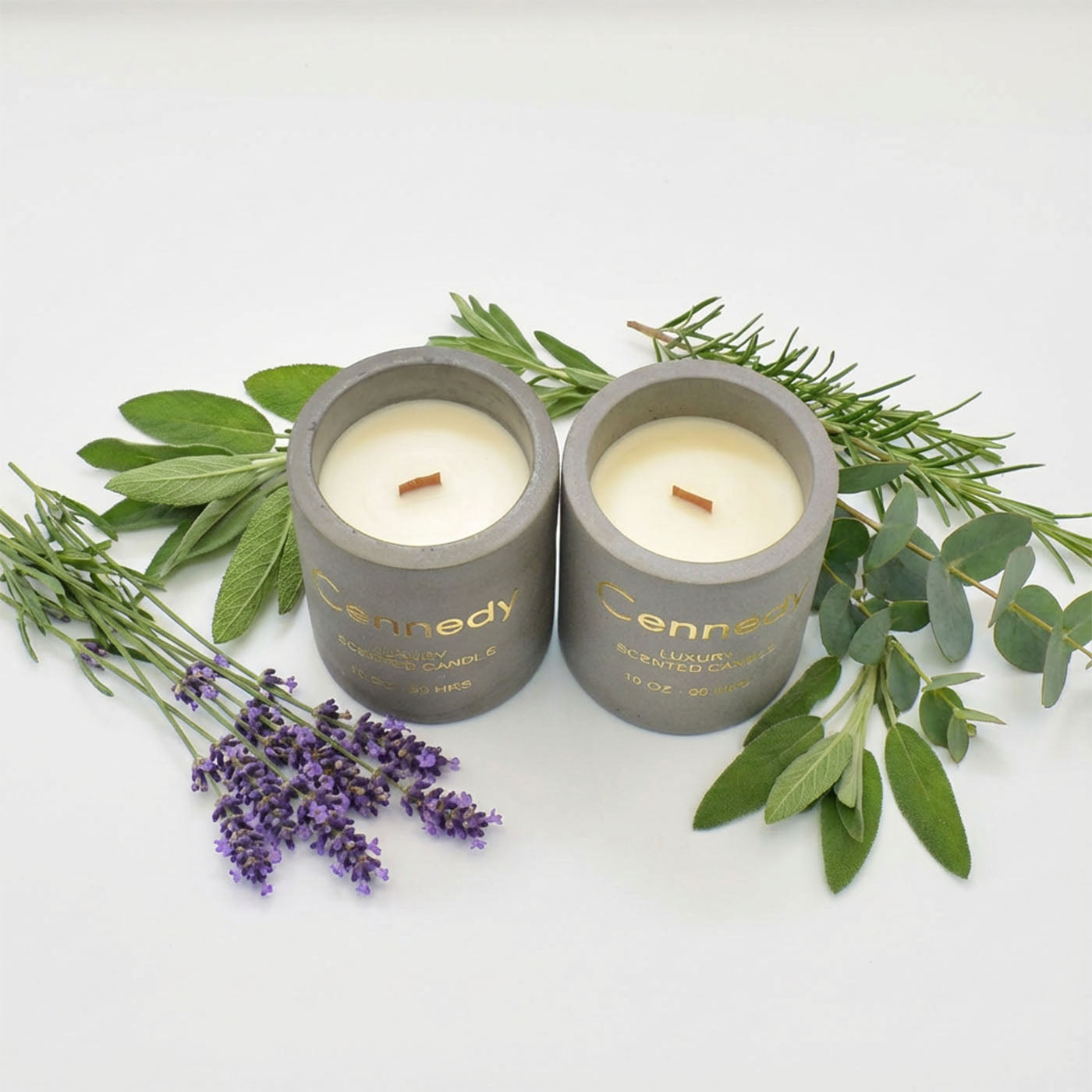 Mystic Lavender Aromatic Hand Crafted  Scented Candle in Concrete Jar