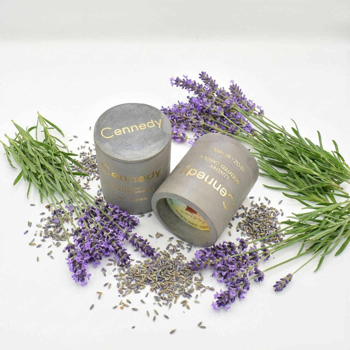 Mystic Lavender Aromatic Hand Crafted  Scented Candle in Concrete Jar