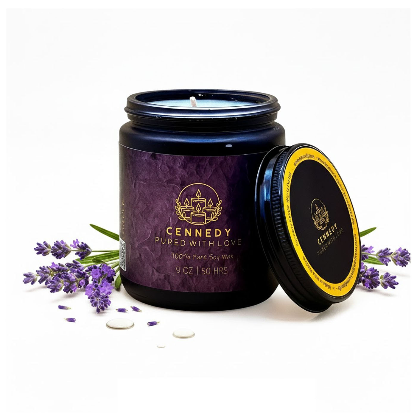 Mystic Lavender Luxury Scented Candle for Meditation, Spa, Birthday & Luxury Gift