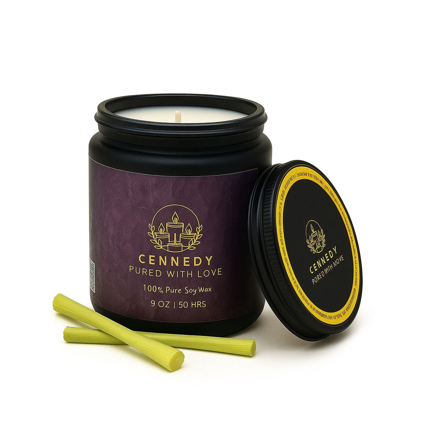 Lemongrass Luxury Scented Candle for Meditation, Spa, Birthday & Luxury Gift